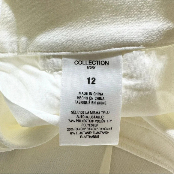 NWT Favorite Daughter Shortie Favorite Pant Wide Leg Trouser Ivory 12P Petite - Picture 11 of 15